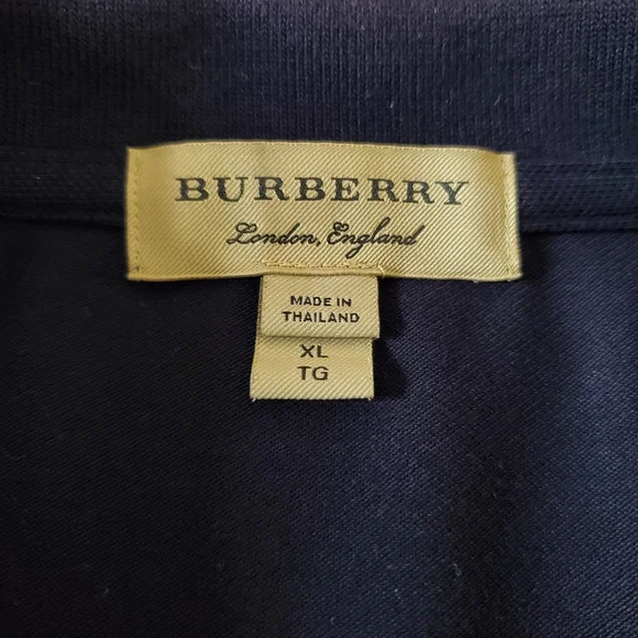 Burberry Polo Shirt XL Blue - Picture 5 of 9